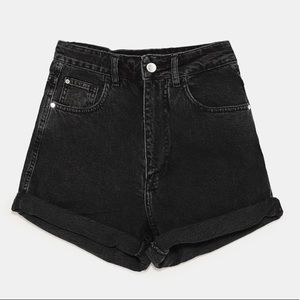 Zara Mom Fit Jean Shorts